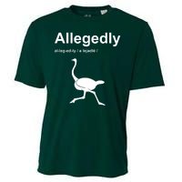 Allegedly Ostrich Funny Cooling Performance Crew T-Shirt