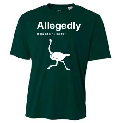 Allegedly Ostrich Funny Cooling Performance Crew T-Shirt