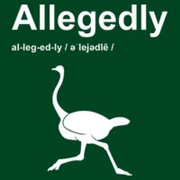 Allegedly Ostrich Funny Cooling Performance Crew T-Shirt