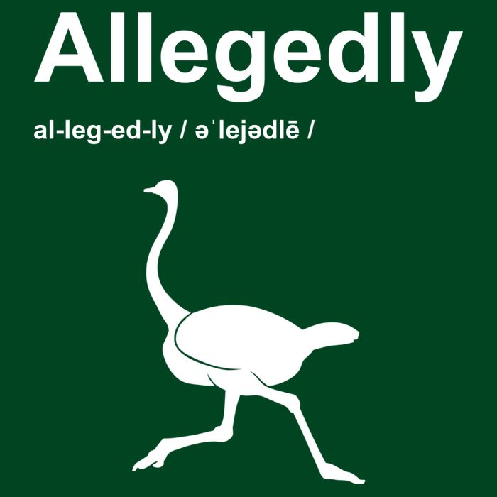 Allegedly Ostrich Funny Cooling Performance Crew T-Shirt