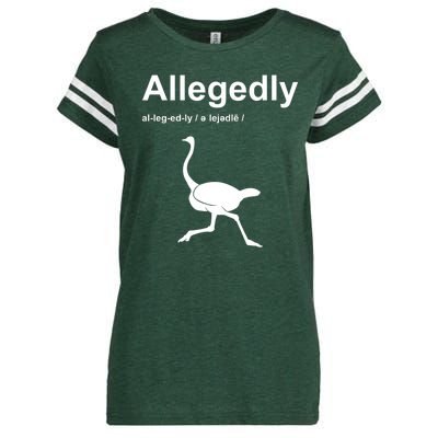 Allegedly Ostrich Funny Enza Ladies Jersey Football T-Shirt