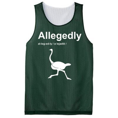 Allegedly Ostrich Funny Mesh Reversible Basketball Jersey Tank