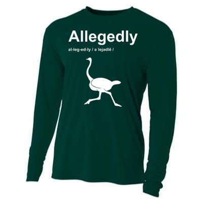 Allegedly Ostrich Funny Cooling Performance Long Sleeve Crew