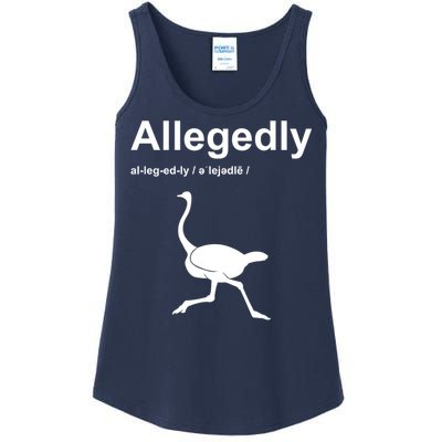 Allegedly Ostrich Funny Ladies Essential Tank