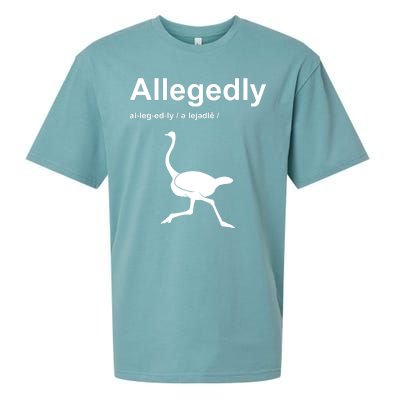 Allegedly Ostrich Funny Sueded Cloud Jersey T-Shirt