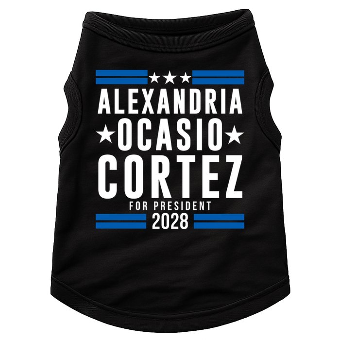 Alexandria Ocasio-Cortez For President 2028 Alexandria Ocasio Cortez 2028 AOC 28 Doggie Tank