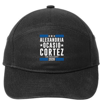 Alexandria Ocasio-Cortez For President 2028 Alexandria Ocasio Cortez 2028 AOC 28 7-Panel Snapback Hat