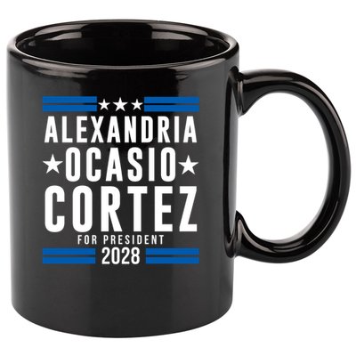 Alexandria Ocasio-Cortez For President 2028 Alexandria Ocasio Cortez 2028 AOC 28 11oz C Handle Ceramic Mug