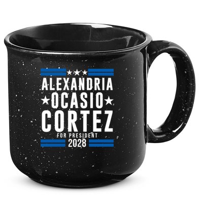 Alexandria Ocasio-Cortez For President 2028 Alexandria Ocasio Cortez 2028 AOC 28 15oz Campfire Ceramic Mug