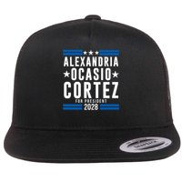 Alexandria Ocasio-Cortez For President 2028 Alexandria Ocasio Cortez 2028 AOC 28 Flatbill Hat