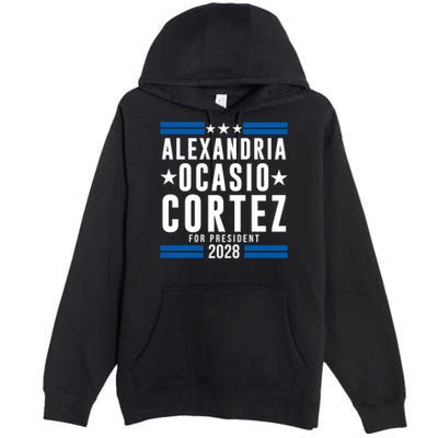 Alexandria Ocasio-Cortez For President 2028 Alexandria Ocasio Cortez 2028 AOC 28 Premium Pullover Hoodie