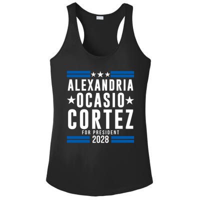 Alexandria Ocasio-Cortez For President 2028 Alexandria Ocasio Cortez 2028 AOC 28 Ladies PosiCharge Competitor Racerback Tank