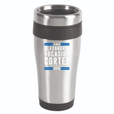 Alexandria Ocasio-Cortez For President 2028 Alexandria Ocasio Cortez 2028 AOC 28 16oz Travel Tumbler