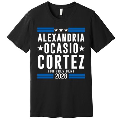 Alexandria Ocasio-Cortez For President 2028 Alexandria Ocasio Cortez 2028 AOC 28 Premium T-Shirt