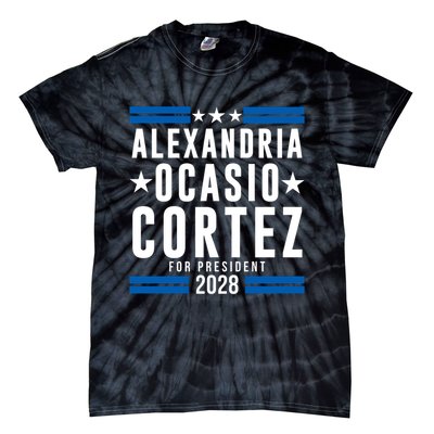 Alexandria Ocasio-Cortez For President 2028 Alexandria Ocasio Cortez 2028 AOC 28 Tie-Dye T-Shirt