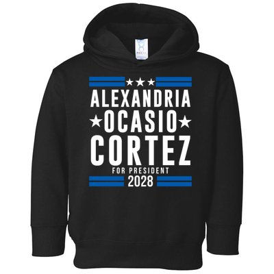 Alexandria Ocasio-Cortez For President 2028 Alexandria Ocasio Cortez 2028 AOC 28 Toddler Hoodie