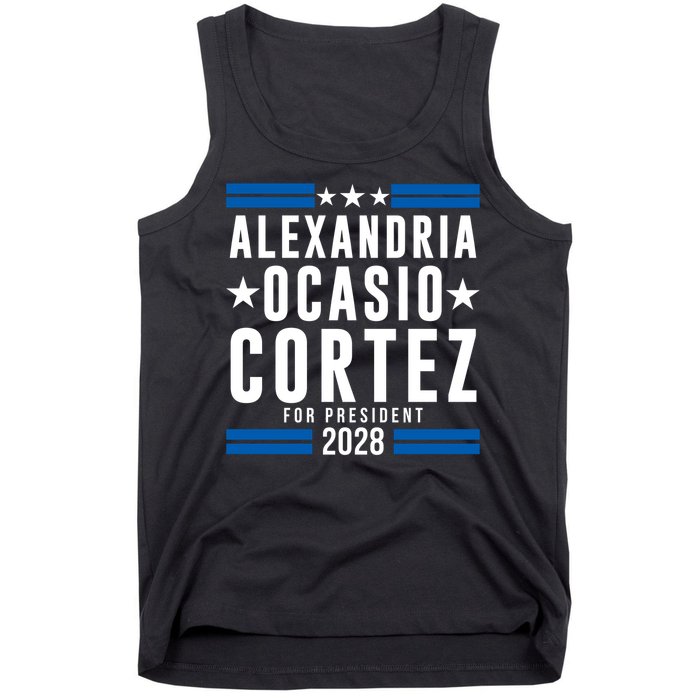 Alexandria Ocasio-Cortez For President 2028 Alexandria Ocasio Cortez 2028 AOC 28 Tank Top
