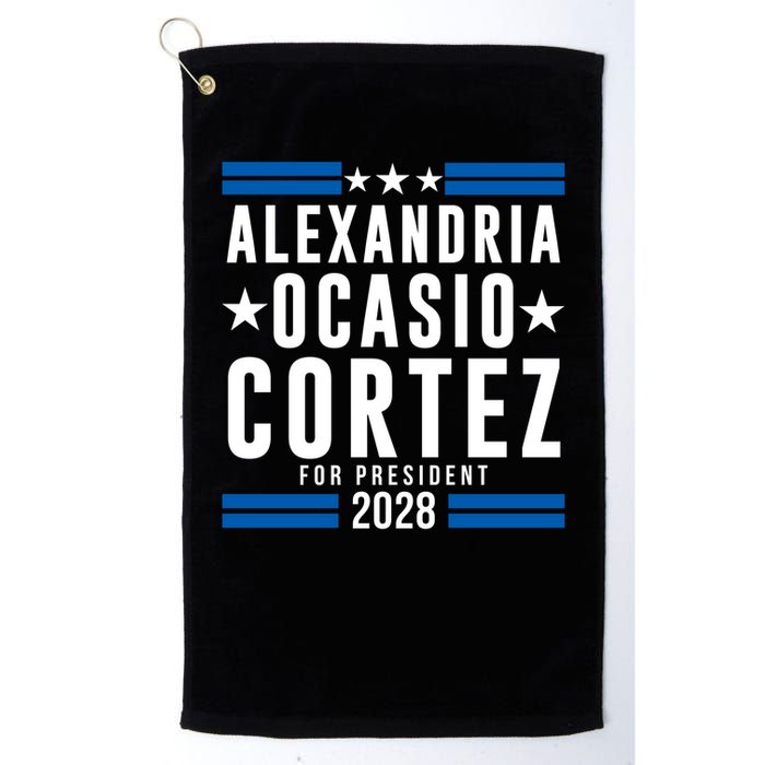 Alexandria Ocasio-Cortez For President 2028 Alexandria Ocasio Cortez 2028 AOC 28 Golf Towel