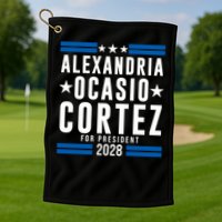 Alexandria Ocasio-Cortez For President 2028 Alexandria Ocasio Cortez 2028 AOC 28 Golf Towel
