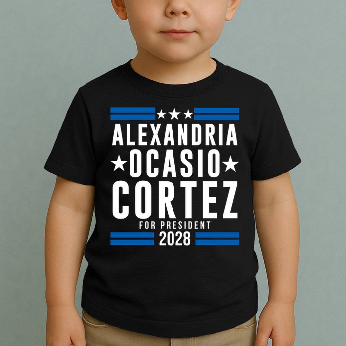Alexandria Ocasio-Cortez For President 2028 Alexandria Ocasio Cortez 2028 AOC 28 Toddler T-Shirt
