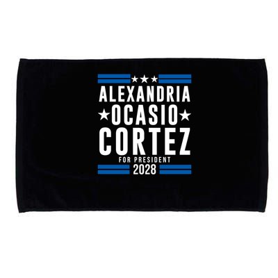 Alexandria Ocasio-Cortez For President 2028 Alexandria Ocasio Cortez 2028 AOC 28 Microfiber Hand Towel