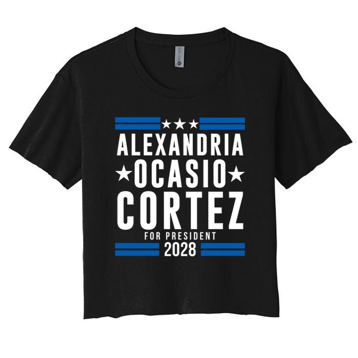 Alexandria Ocasio-Cortez For President 2028 Alexandria Ocasio Cortez 2028 AOC 28 Crop Top