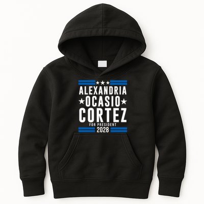 Alexandria Ocasio-Cortez For President 2028 Alexandria Ocasio Cortez 2028 AOC 28 Kids Hoodie