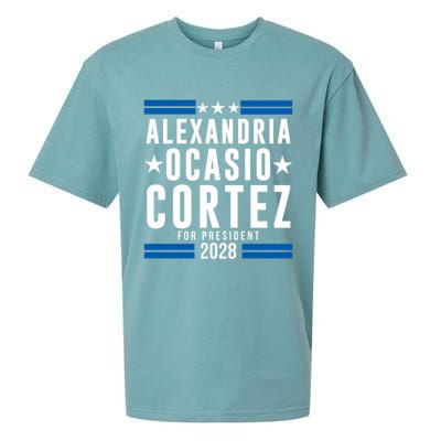 Alexandria Ocasio-Cortez For President 2028 Alexandria Ocasio Cortez 2028 AOC 28 Sueded Cloud Jersey T-Shirt