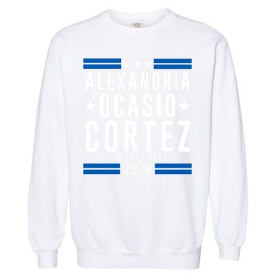 Alexandria Ocasio-Cortez For President 2028 Alexandria Ocasio Cortez 2028 AOC 28 Garment-Dyed Sweatshirt