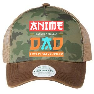 Anime Otaku Funny Fathers Day Anime Dad Except Way Cooler Legacy Tie Dye Trucker Hat