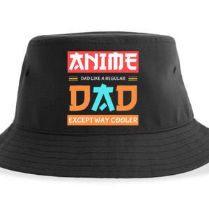 Anime Otaku Funny Fathers Day Anime Dad Except Way Cooler Sustainable Bucket Hat