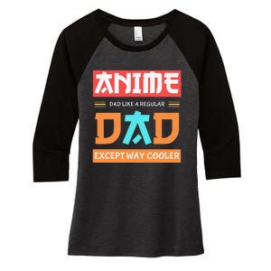 Anime Otaku Funny Father's Day Anime Dad Except Way Cooler  Women's Tri-Blend 3/4-Sleeve Raglan Shirt