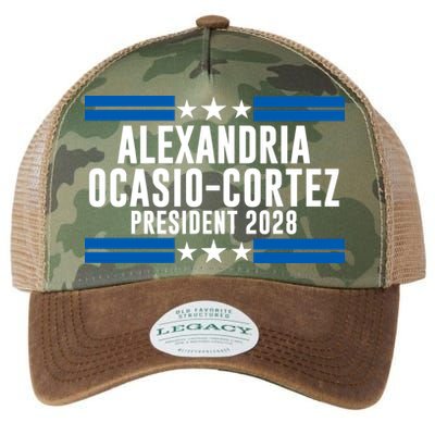 Alexandria Ocasio-Cortez For President 2028 Alexandria Ocasio Cortez 2028 AOC 28 Legacy Tie Dye Trucker Hat