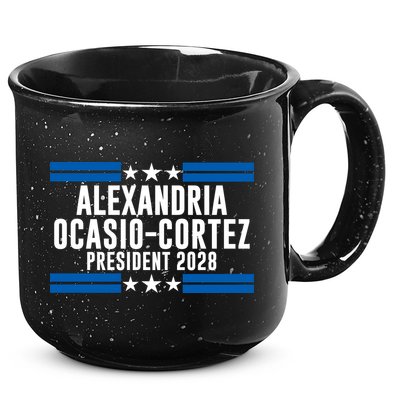 Alexandria Ocasio-Cortez For President 2028 Alexandria Ocasio Cortez 2028 AOC 28 15oz Campfire Ceramic Mug