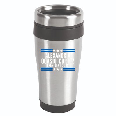 Alexandria Ocasio-Cortez For President 2028 Alexandria Ocasio Cortez 2028 AOC 28 16oz Travel Tumbler