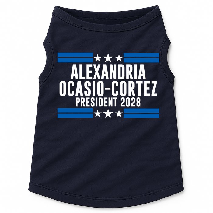 Alexandria Ocasio-Cortez For President 2028 Alexandria Ocasio Cortez 2028 AOC 28 Doggie Tank