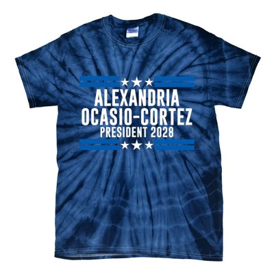 Alexandria Ocasio-Cortez For President 2028 Alexandria Ocasio Cortez 2028 AOC 28 Tie-Dye T-Shirt