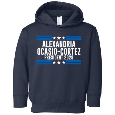 Alexandria Ocasio-Cortez For President 2028 Alexandria Ocasio Cortez 2028 AOC 28 Toddler Hoodie
