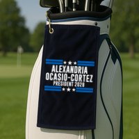 Alexandria Ocasio-Cortez For President 2028 Alexandria Ocasio Cortez 2028 AOC 28 Golf Towel