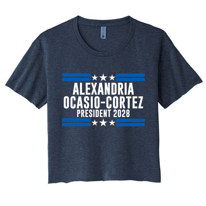 Alexandria Ocasio-Cortez For President 2028 Alexandria Ocasio Cortez 2028 AOC 28 Crop Top
