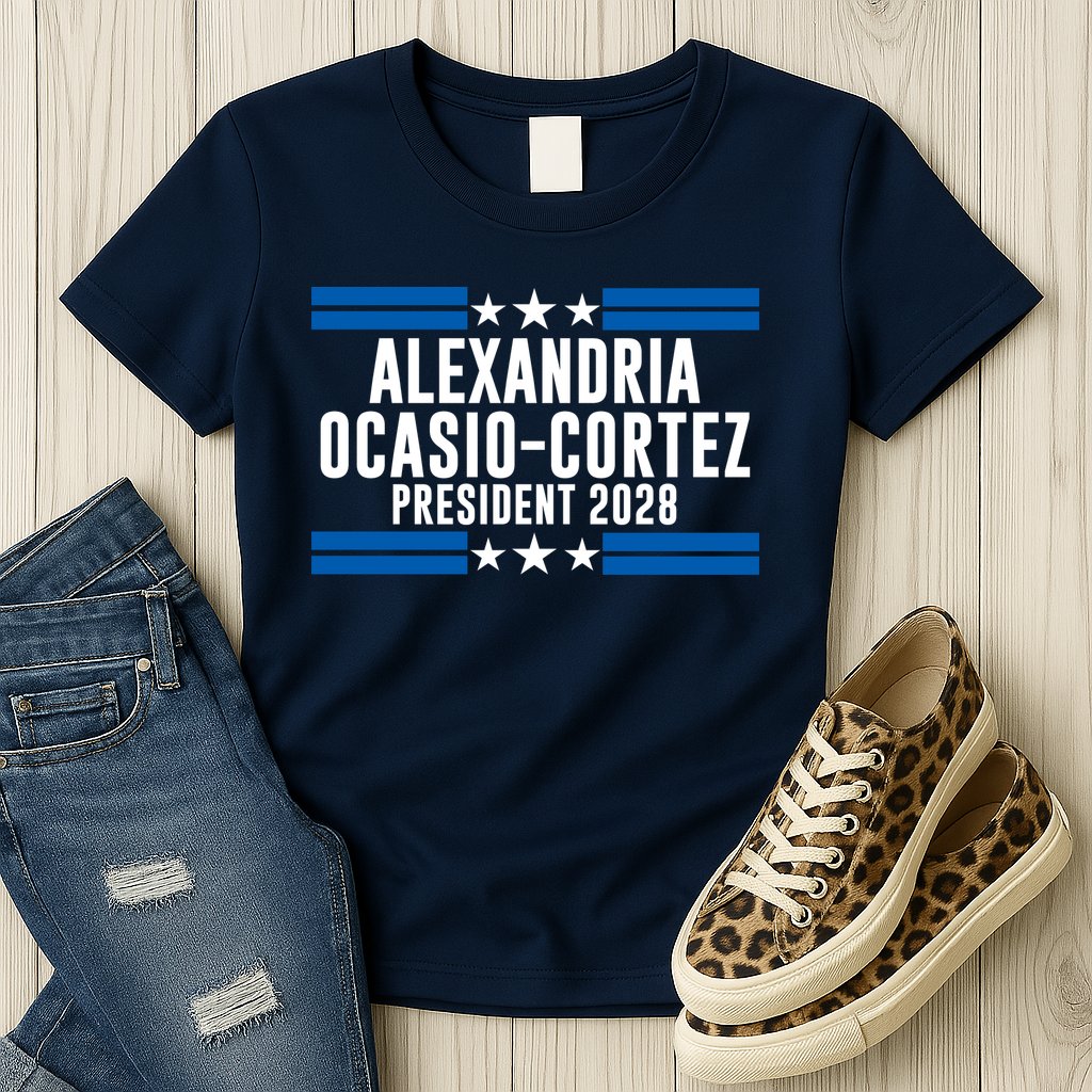 Alexandria Ocasio-Cortez For President 2028 Alexandria Ocasio Cortez 2028 AOC 28 Womens T-Shirt