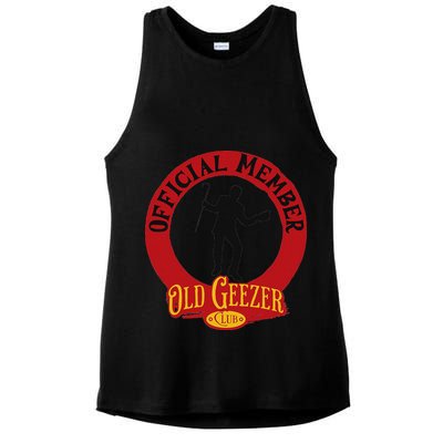 An Old Geezer Old Man Member Ladies PosiCharge Tri-Blend Wicking Tank