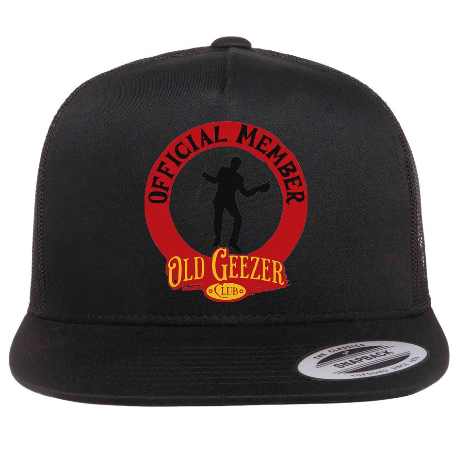 An Old Geezer Old Man Member Flat Bill Trucker Hat