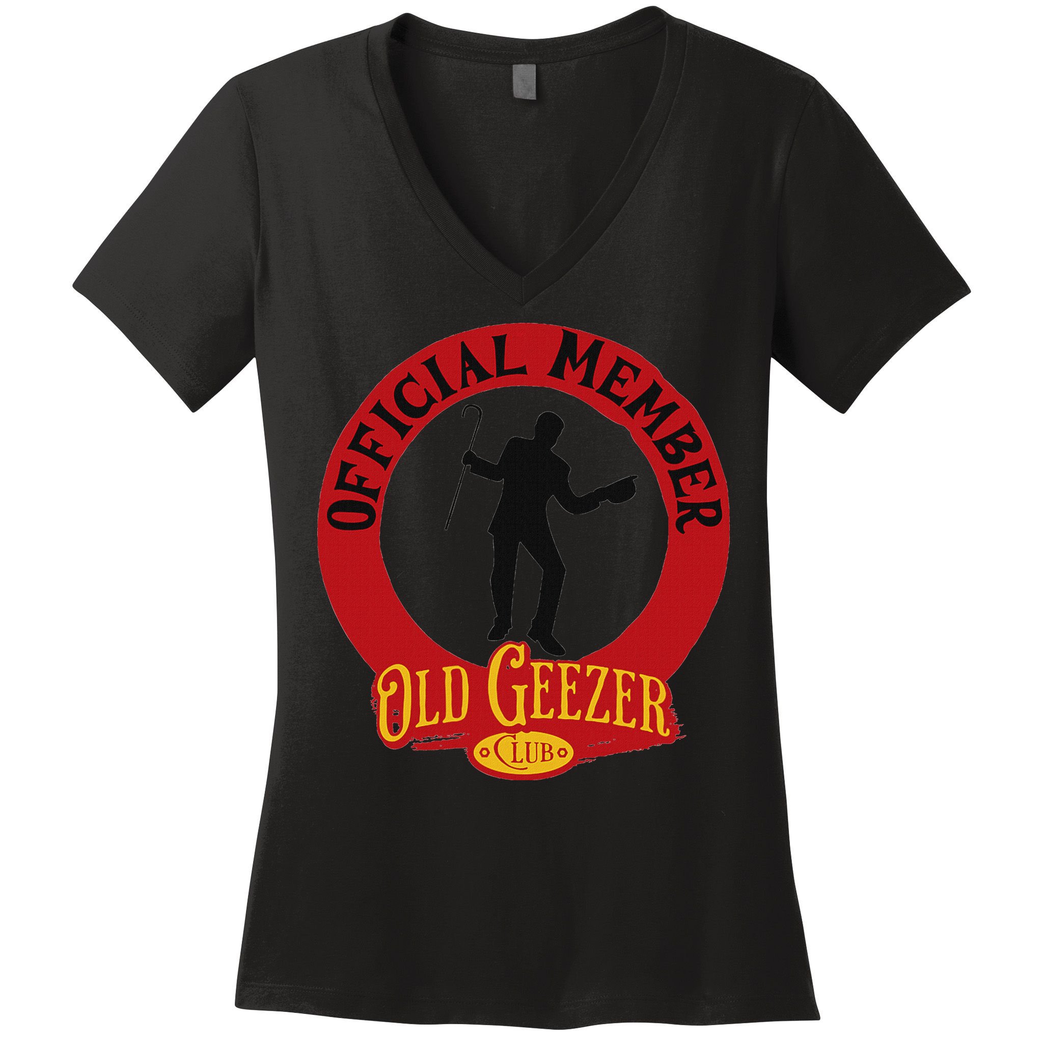 An Old Geezer Old Man Member Women's V-Neck T-Shirt