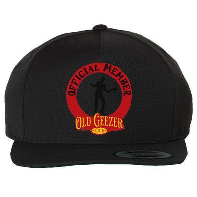 An Old Geezer Old Man Member Wool Snapback Cap