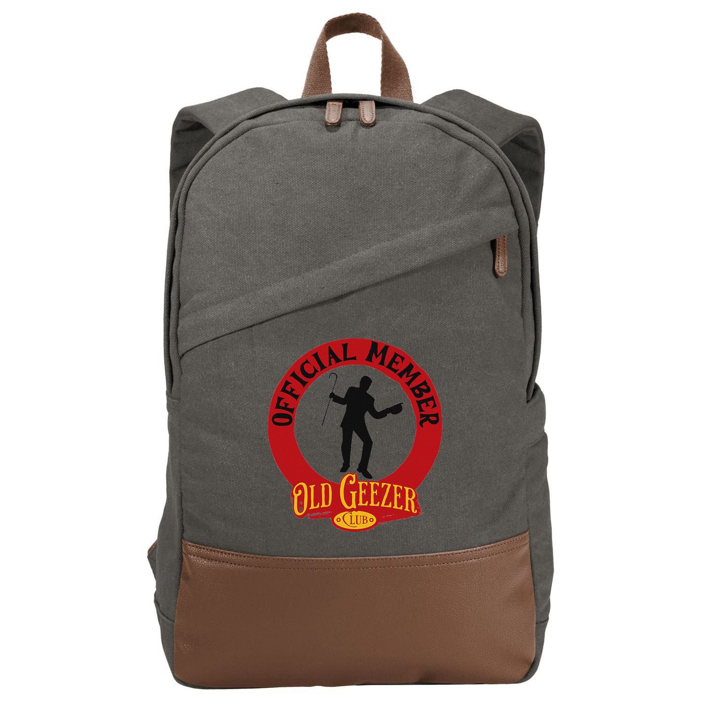 An Old Geezer Old Man Member Cotton Canvas Backpack