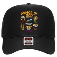 Armor Of God Christian Jesus Shield Ephesians High Crown Mesh Back Trucker Hat