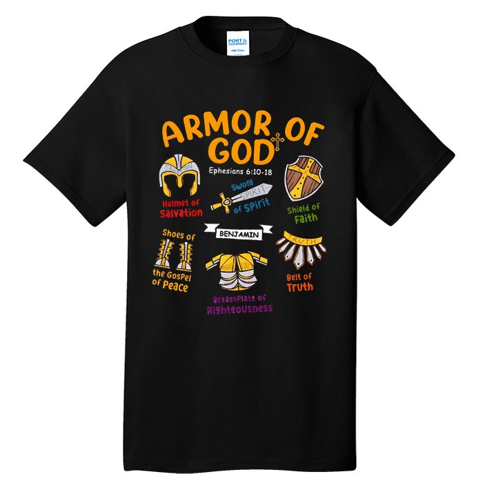 Armor Of God Christian Jesus Shield Ephesians Tall T-Shirt