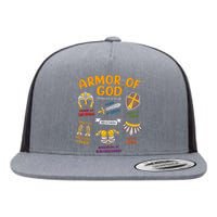 Armor Of God Christian Jesus Shield Ephesians Flat Bill Trucker Hat