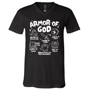 Armor Of God Christian Jesus V-Neck T-Shirt